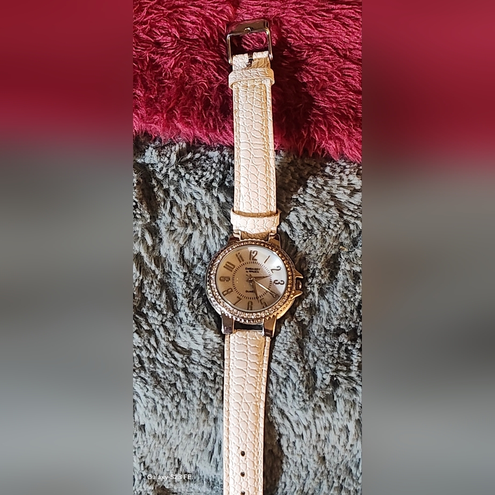 Beautiful ICED out Embassy By Gruen Womens watch MOP Dial - Picture 4 of 7